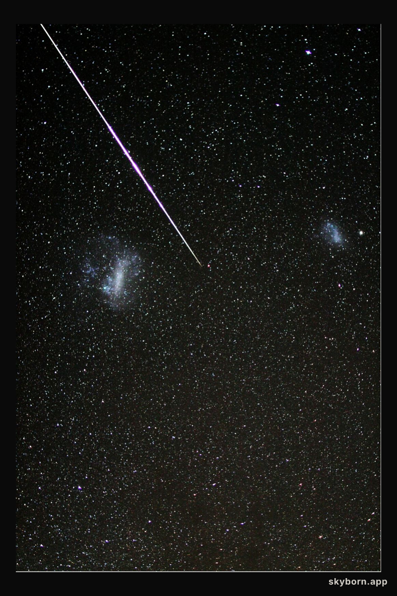 Meteor between the Clouds