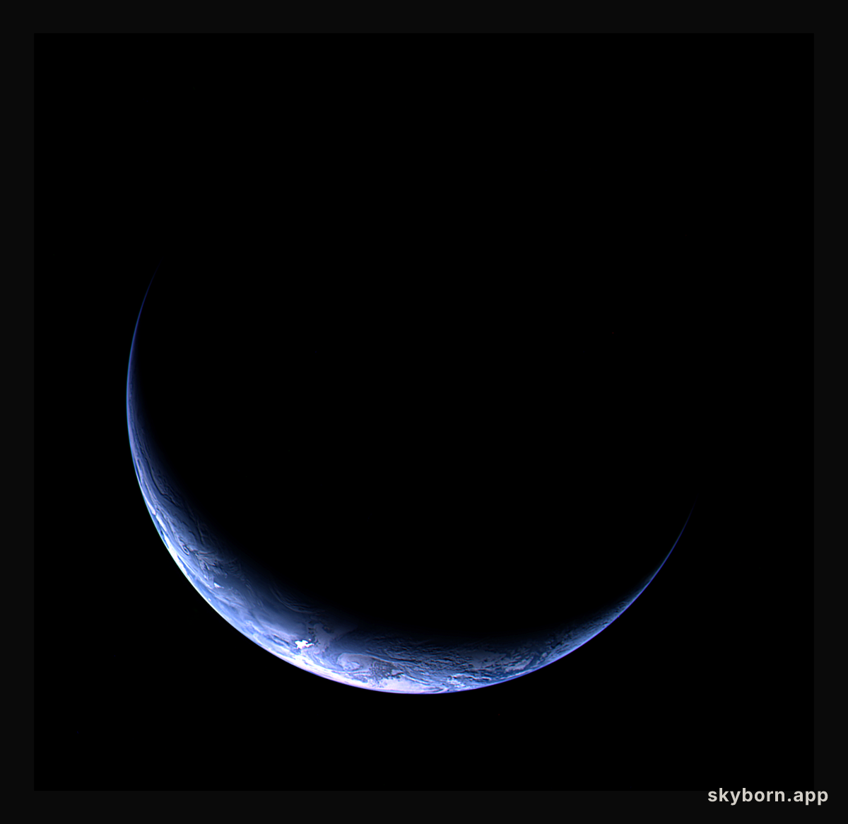 Crescent Earth from the Departing Rosetta Spacecraft
