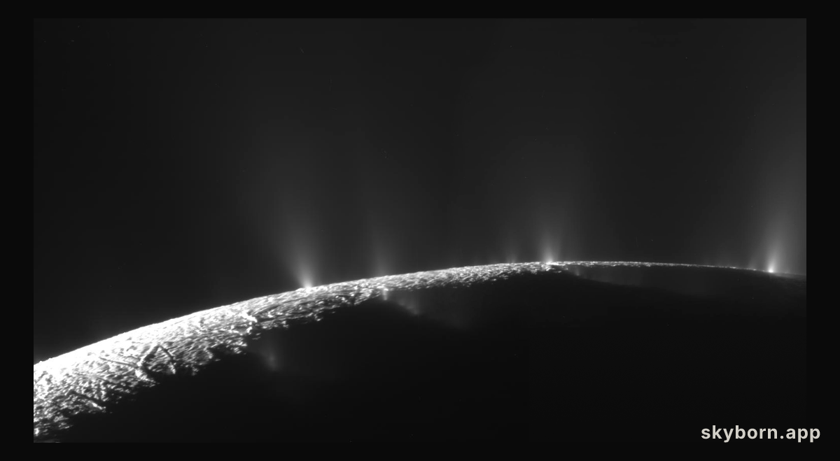 Cassini Flyby Shows Enceladus Venting