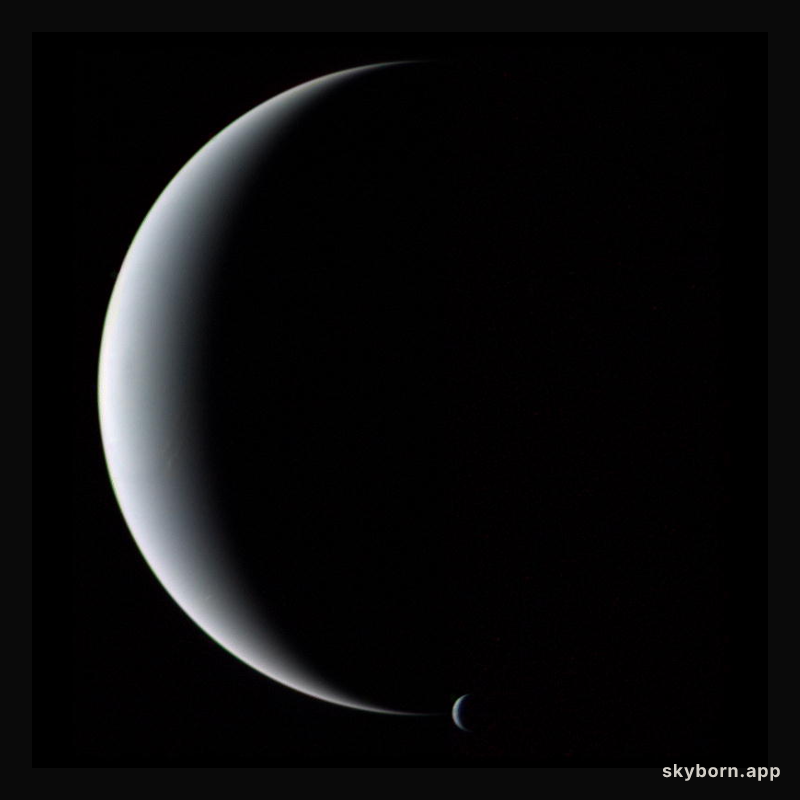 Crescent Neptune and Triton