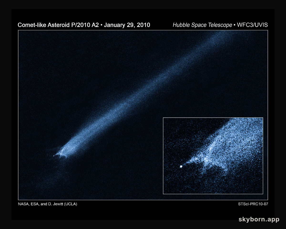 P/2010 A2: Unusual Asteroid Tail Implies Powerful Collision