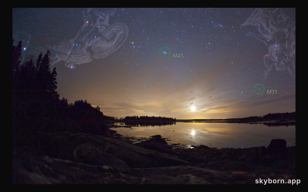 Moonset Over Pleasant Bay