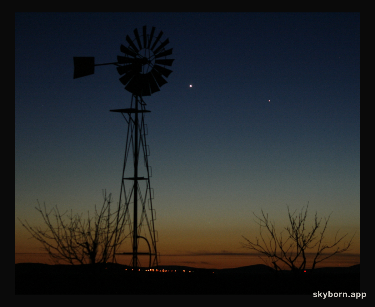 Venus and Mercury in the West