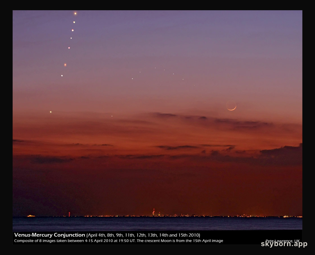 Venus, Mercury, and Moon