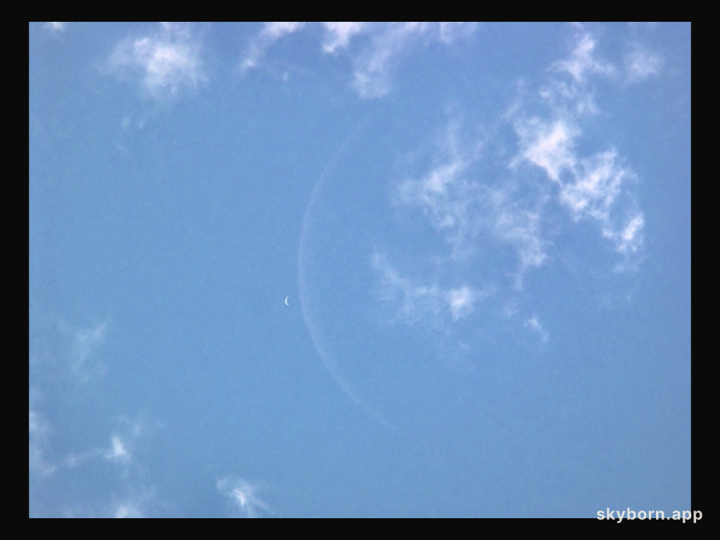 Crescent Venus and Moon