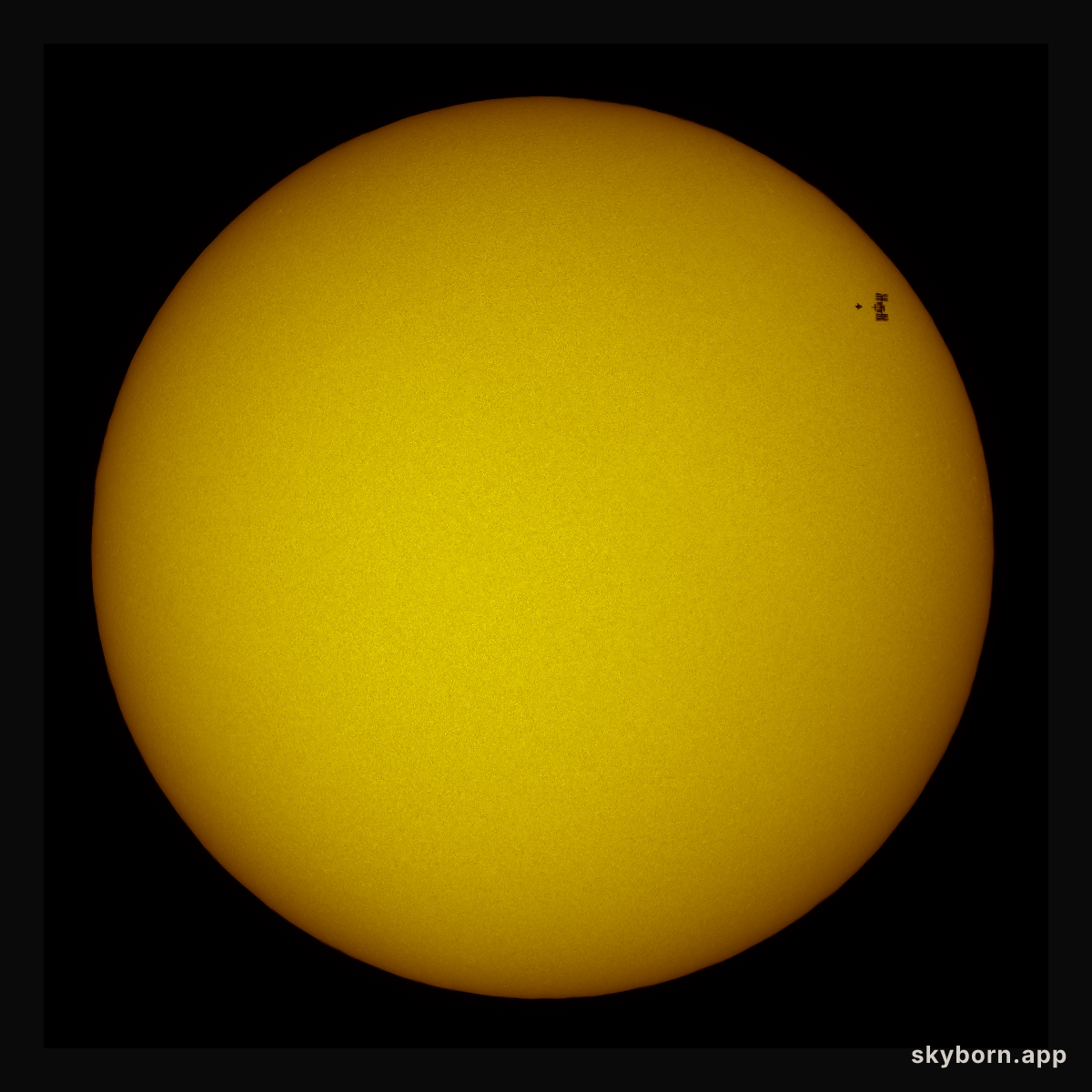 Station and Shuttle Transit the Sun