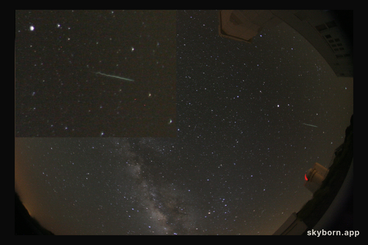 A Twisted Meteor Trail Over Tenerife