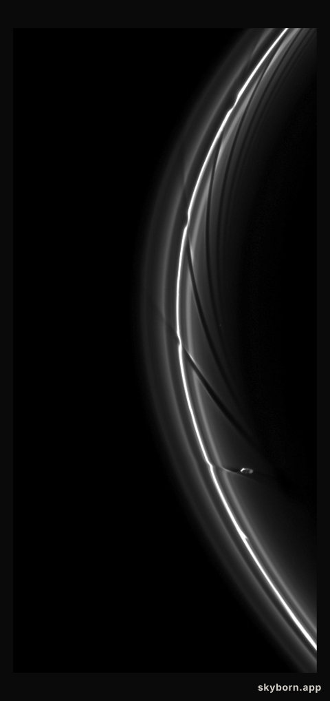 Prometheus Creating Saturn Ring Streamers