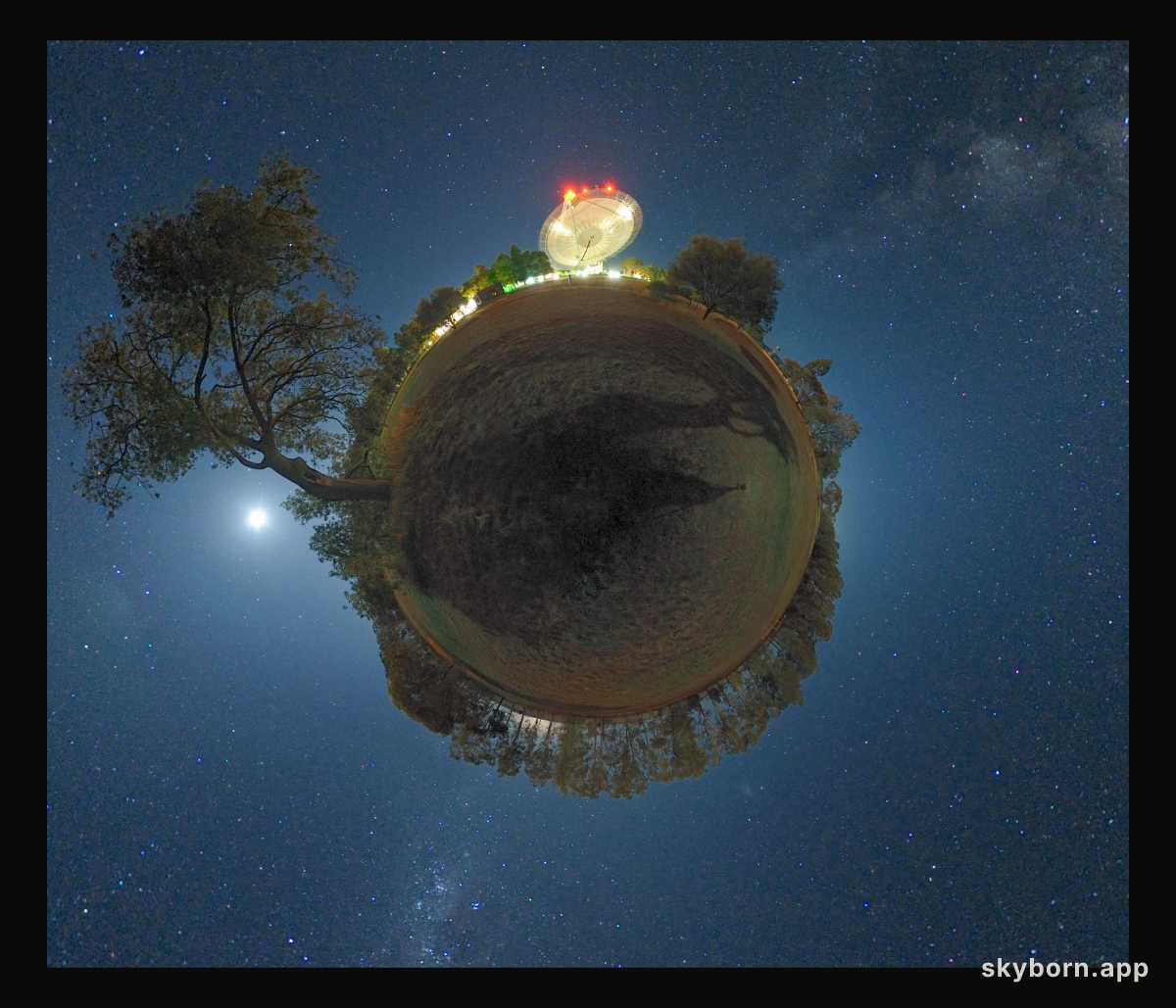 The Planet and the Radio Dish