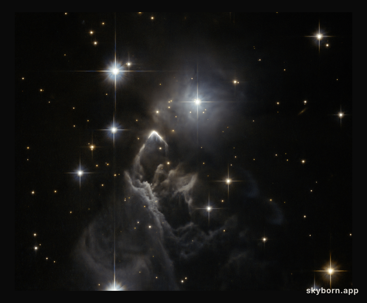 IRAS 05437+2502: An Enigmatic Star Cloud from Hubble