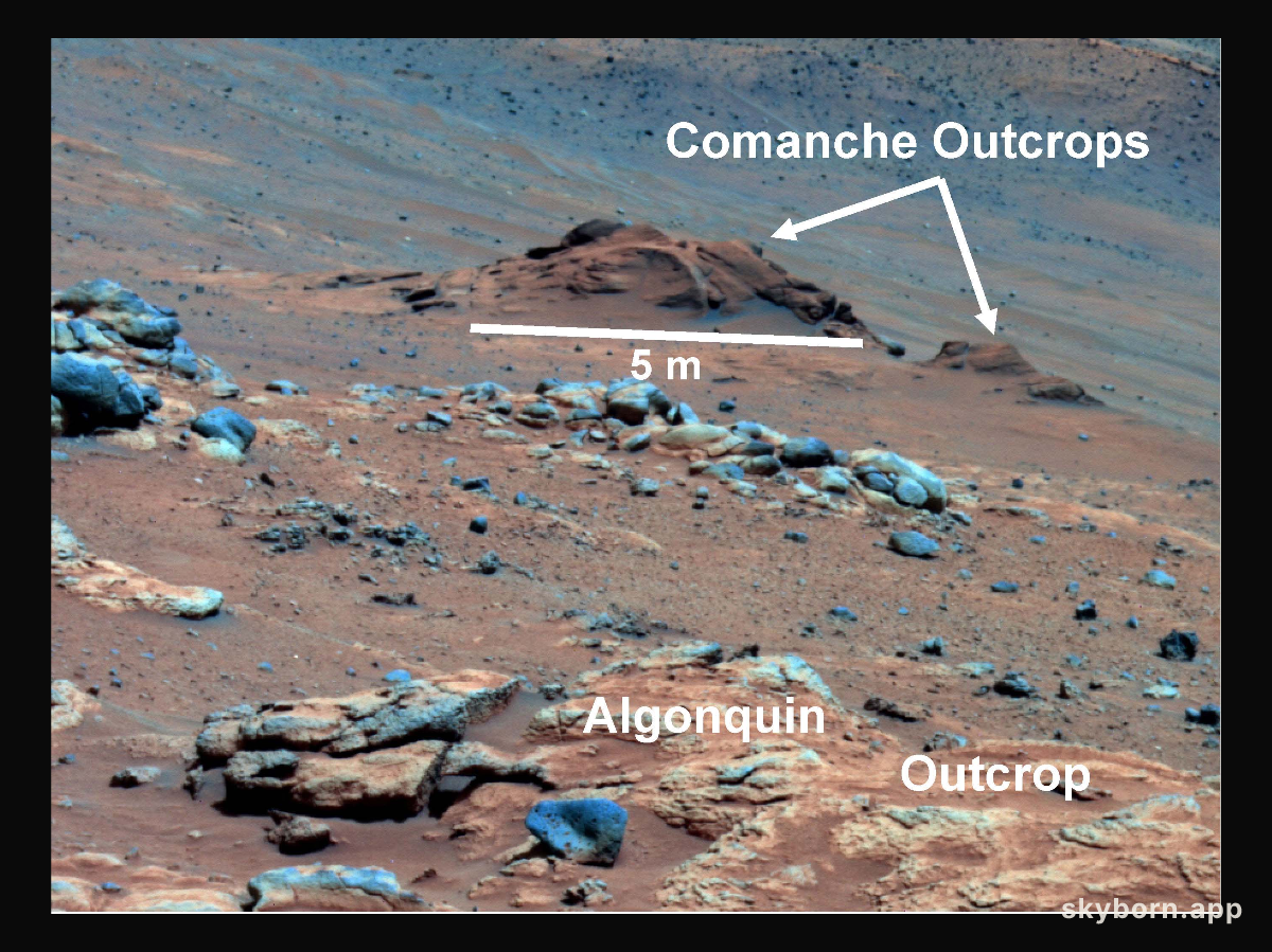 Comanche Outcrop on Mars Indicates Hospitable Past