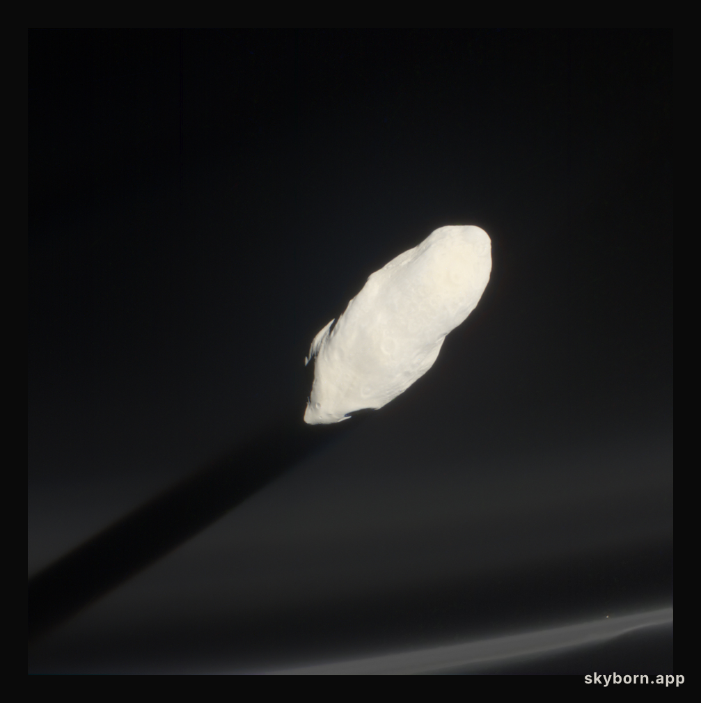 Prometheus Rising Through Saturn's F Ring