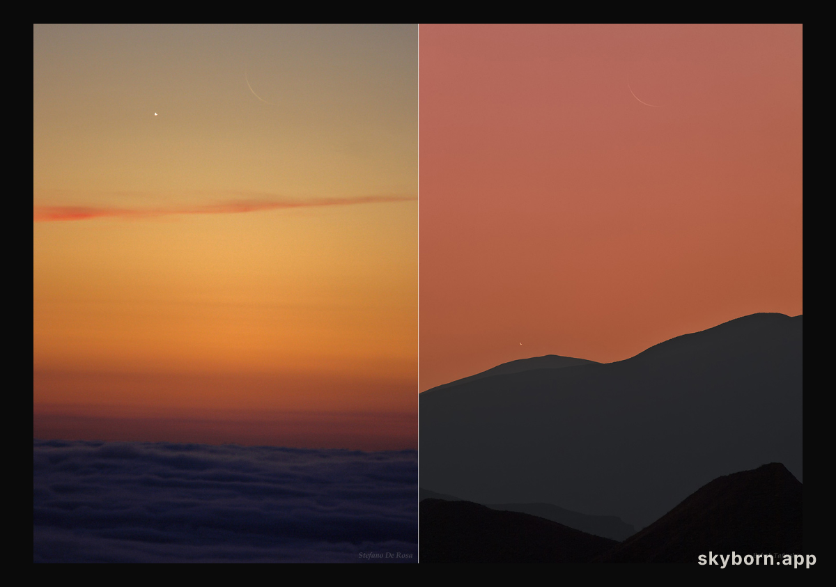 Two Views, Two Crescents