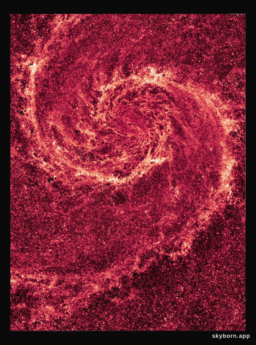The Whirlpool Galaxy in Infrared Dust