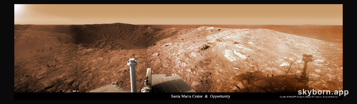 Opportunity at Santa Maria Crater