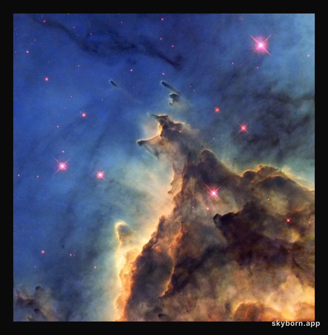 NGC 2174: Stars Versus Mountains