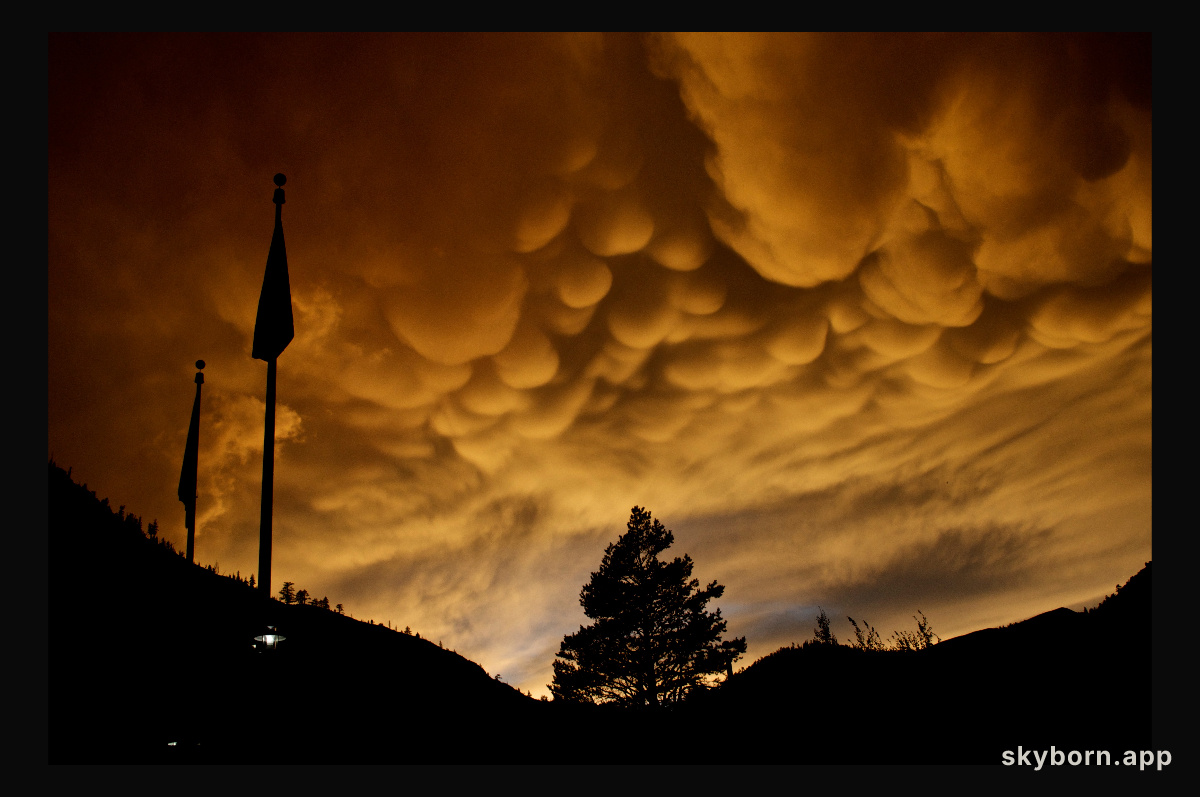 Mammatus Clouds Over Olympic Valley