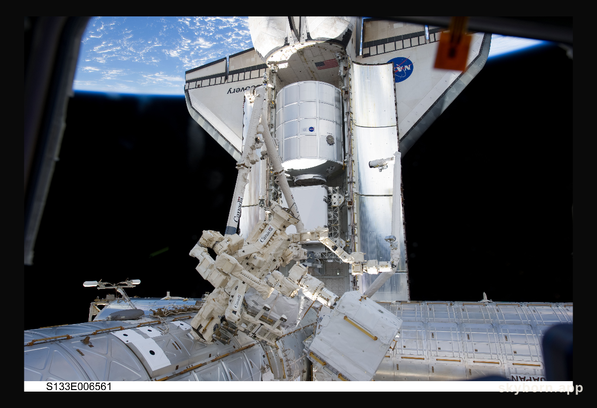 Discovery Visits the Space Station
