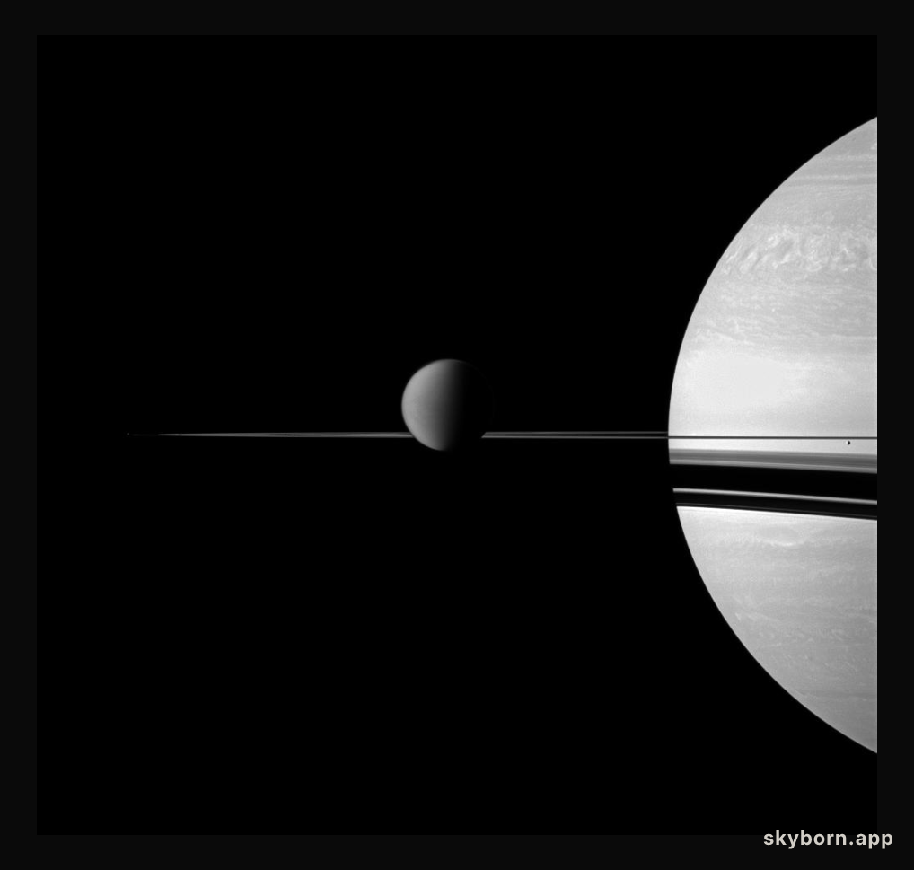 Titan, Rings, and Saturn from Cassini