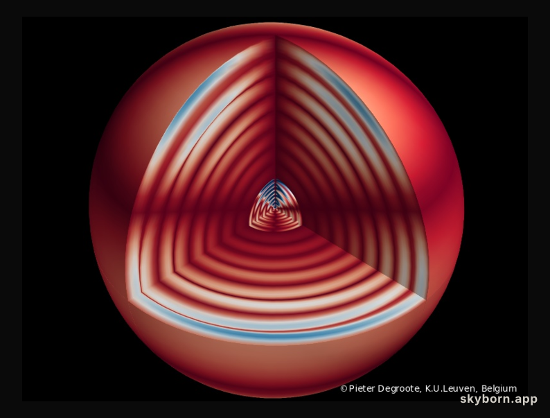 Echoes from the Depths of a Red Giant Star