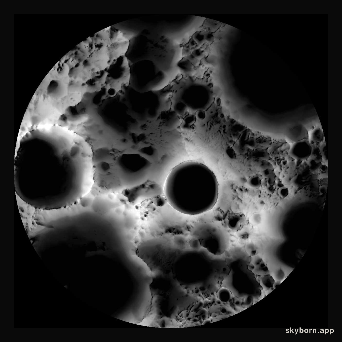Shadows at the Lunar South Pole