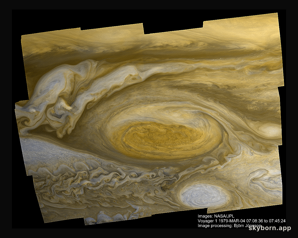 Jupiter's Great Red Spot from Voyager 1