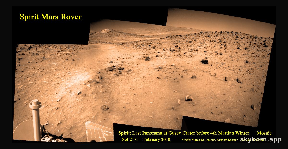 Last Panorama of the Spirit Rover on Mars