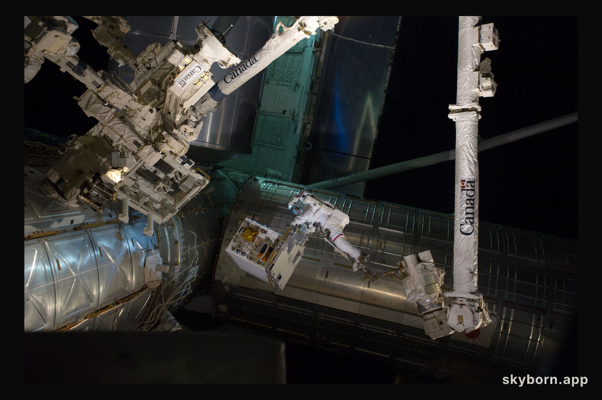 A Busy Space Walk at the Space Station