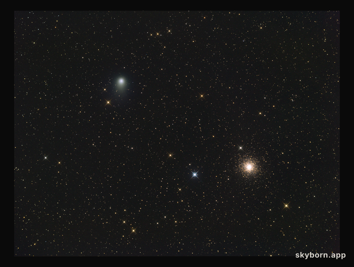 Comet Garradd and Messier 15