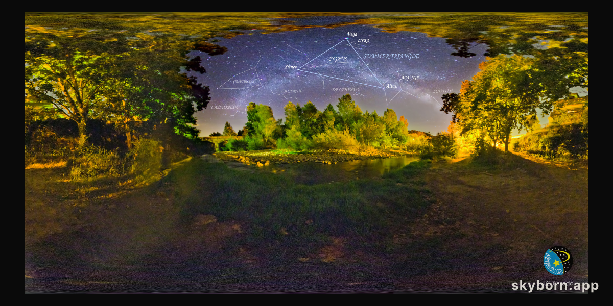 The Summer Triangle Over Catalonia