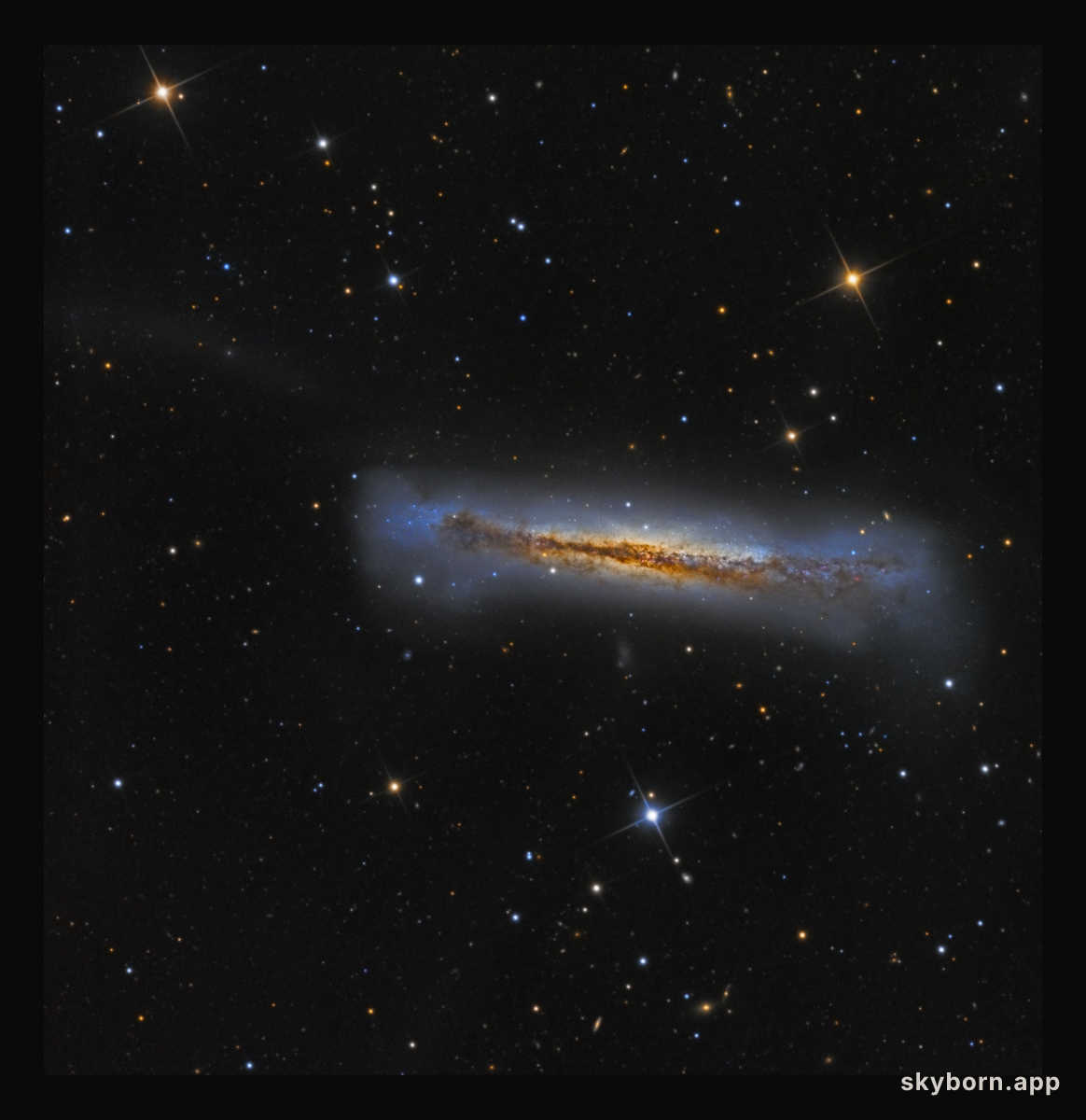 Edge-on NGC 3628