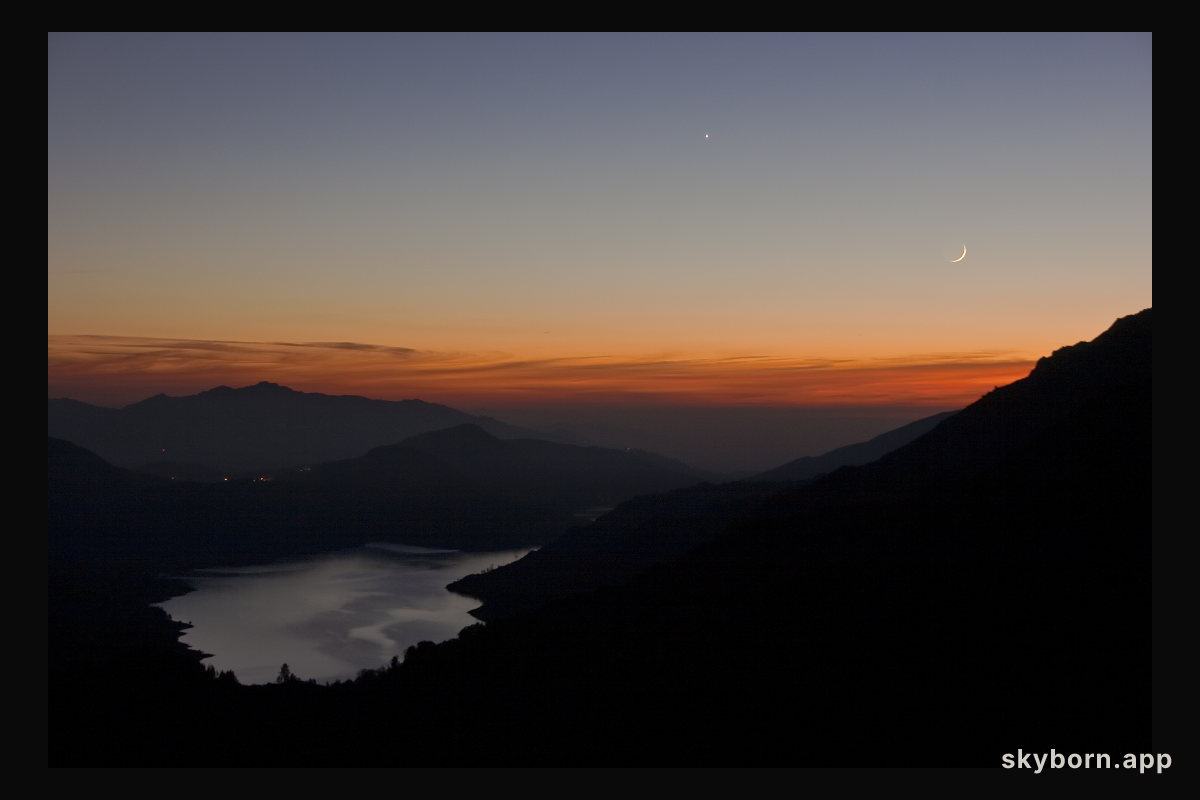 Young Moon Meets Evening Star