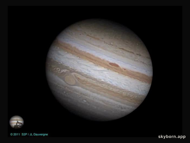 Jupiter Rotation Movie from Pic du Midi