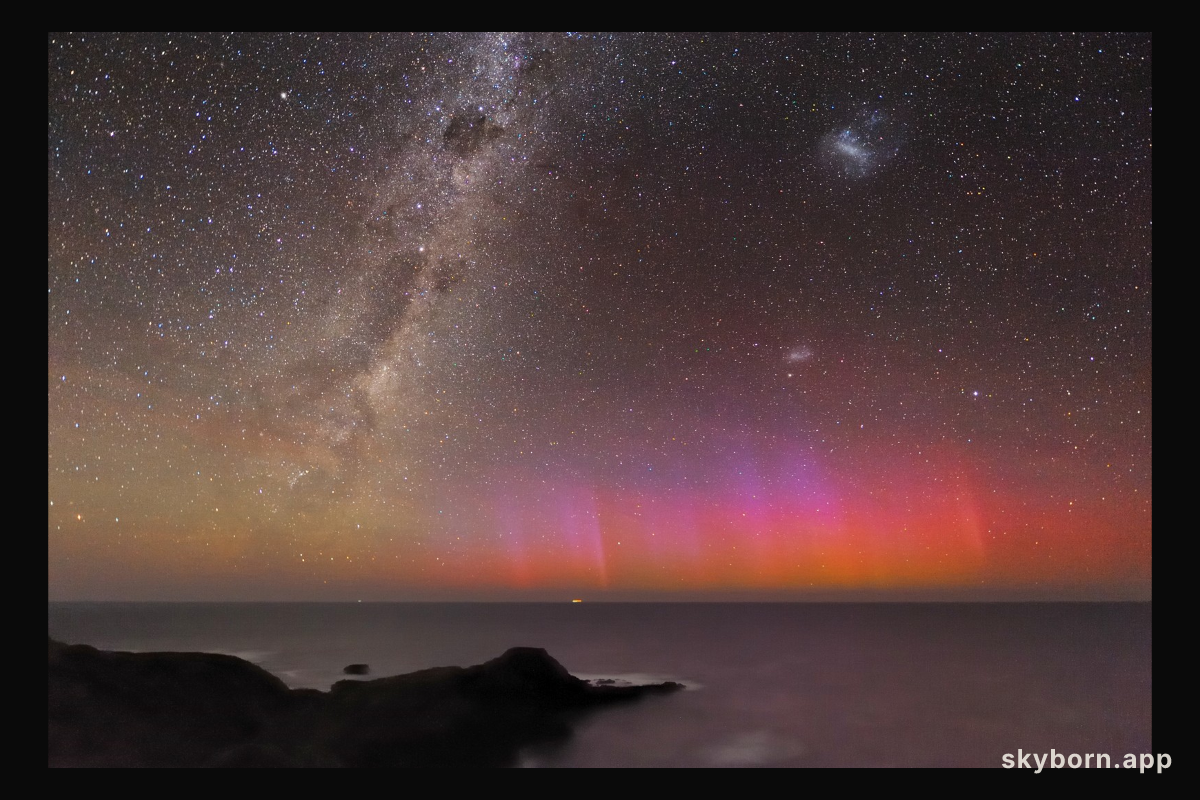 Red Aurora Over Australia