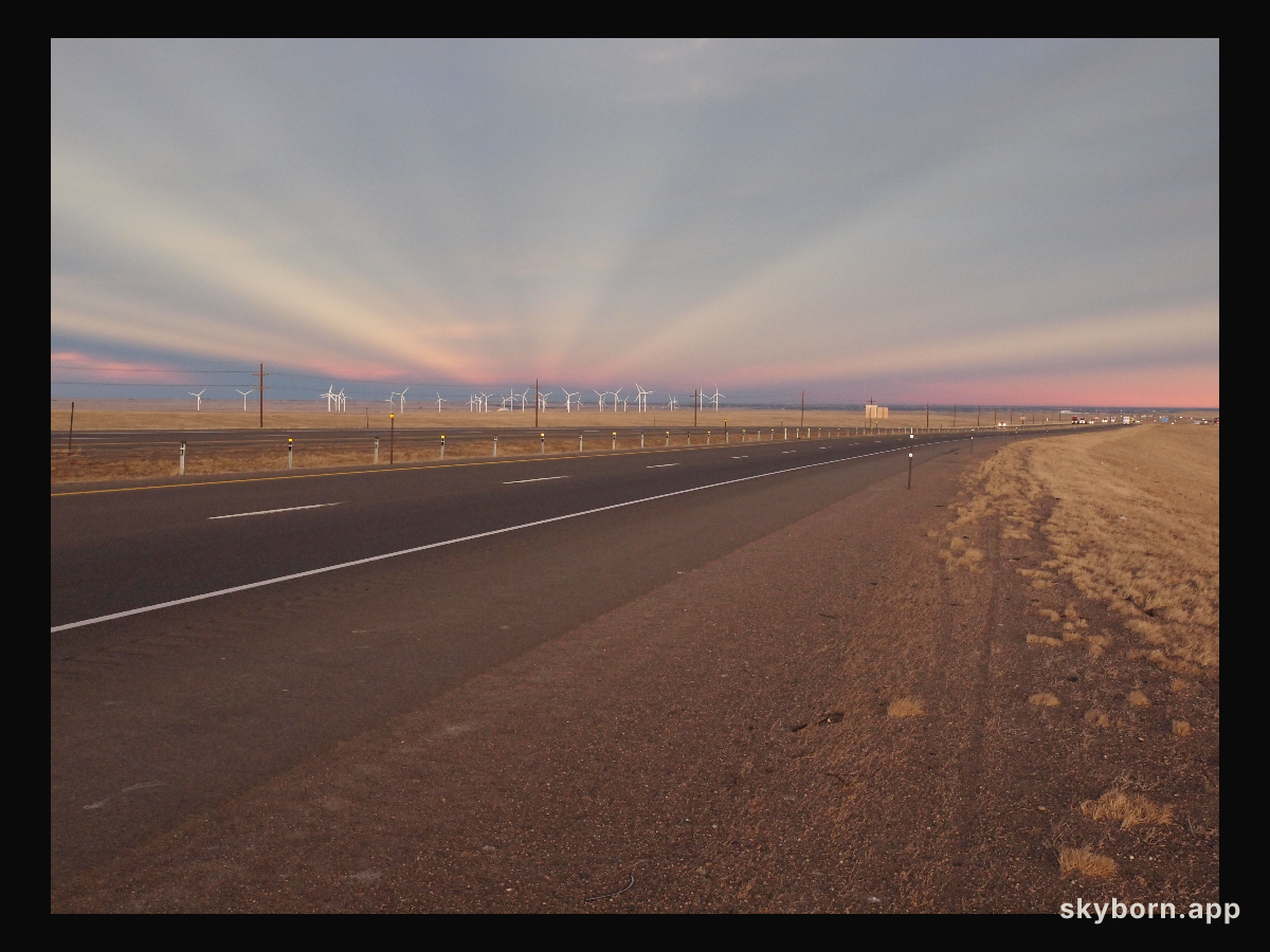 Anticrepuscular Rays Over Wyoming