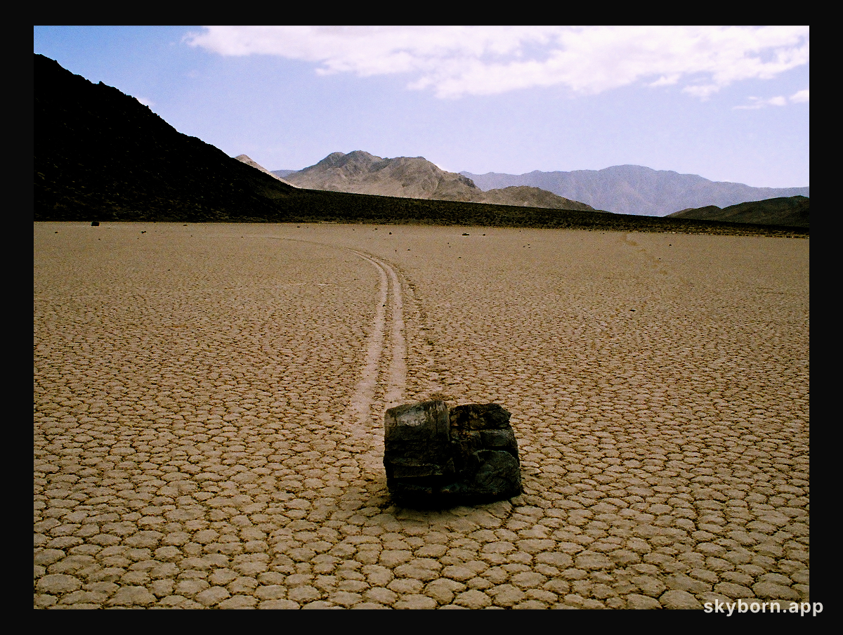 A Sailing Stone in Death Valley