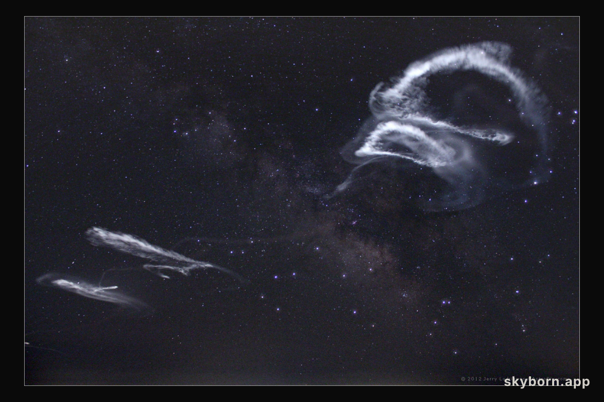 Rocket Trails in the Milky Way