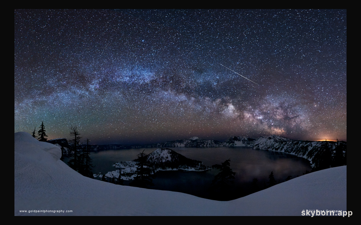 Meteor Over Crater Lake