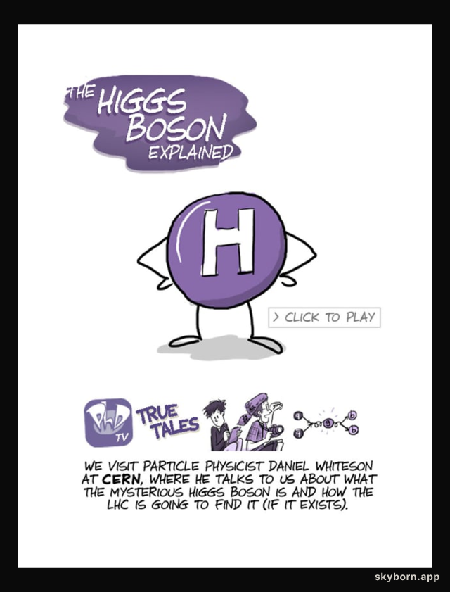 Higgs Boson Explained by Cartoon