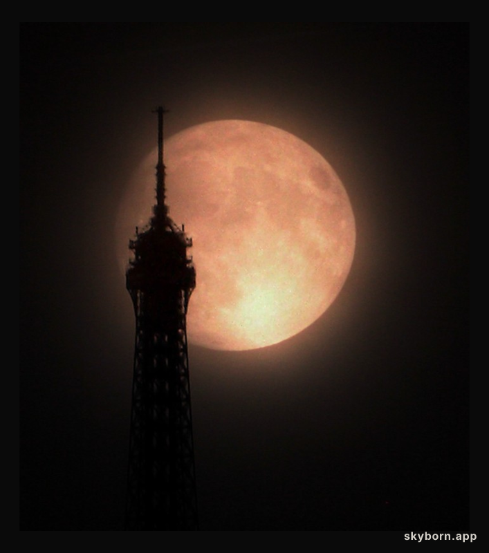 Supermoon Over Paris
