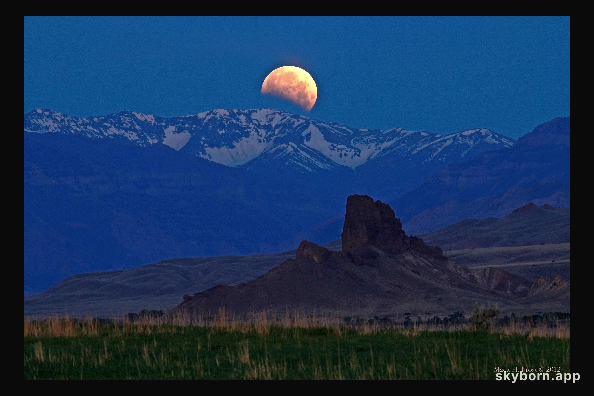 Eclipsed Moon Over Wyoming