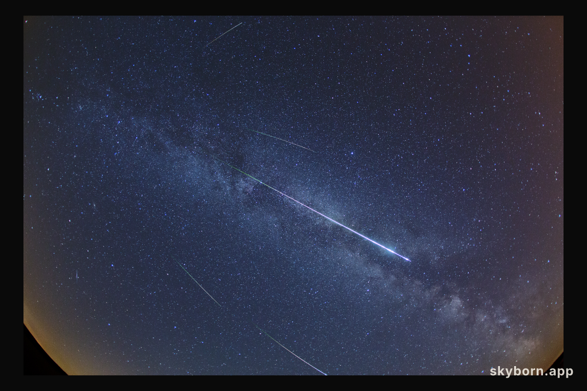 Perseid Meteors and the Milky Way