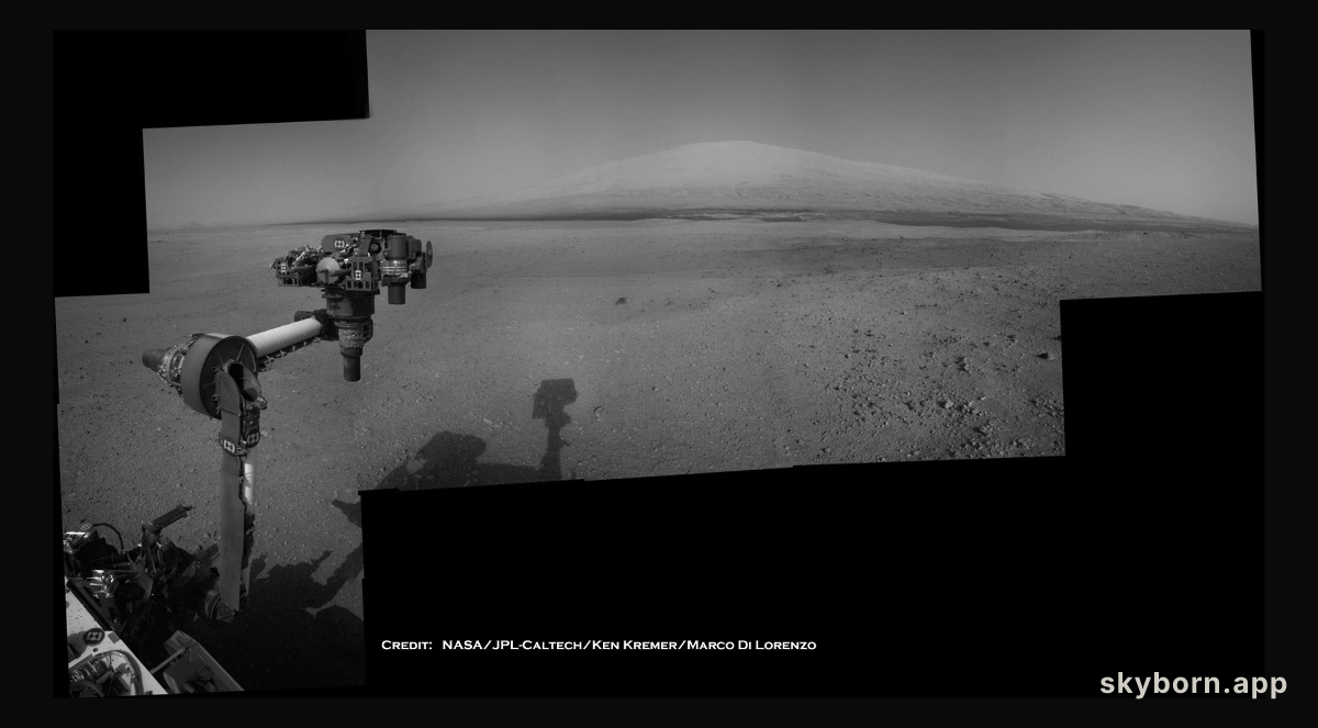 Curiosity on Mars: Mt. Sharp in View