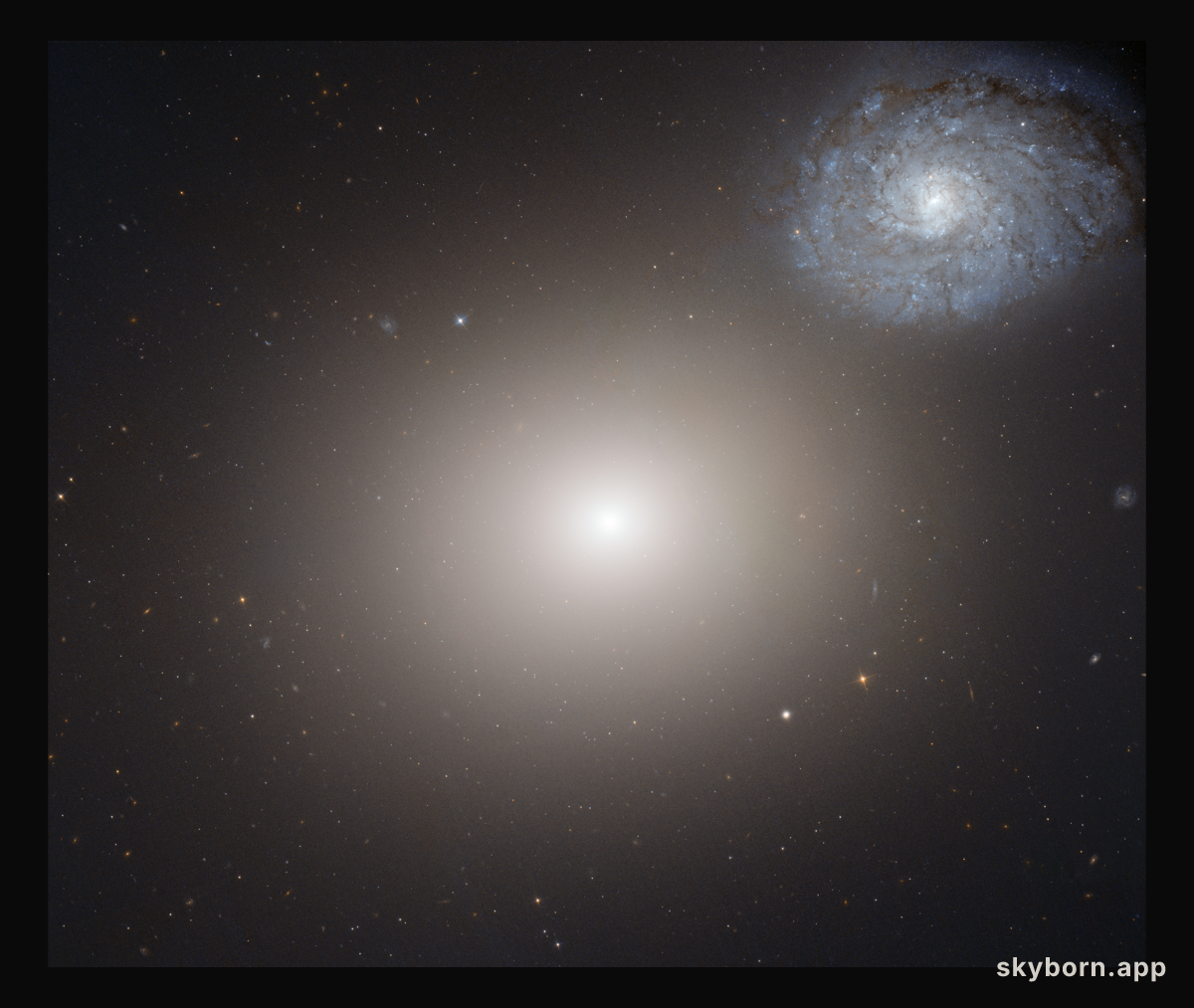 Elliptical M60, Spiral NGC 4647