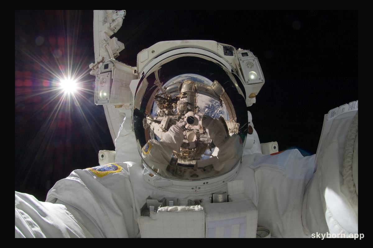 Orbiting Astronaut Self-Portrait