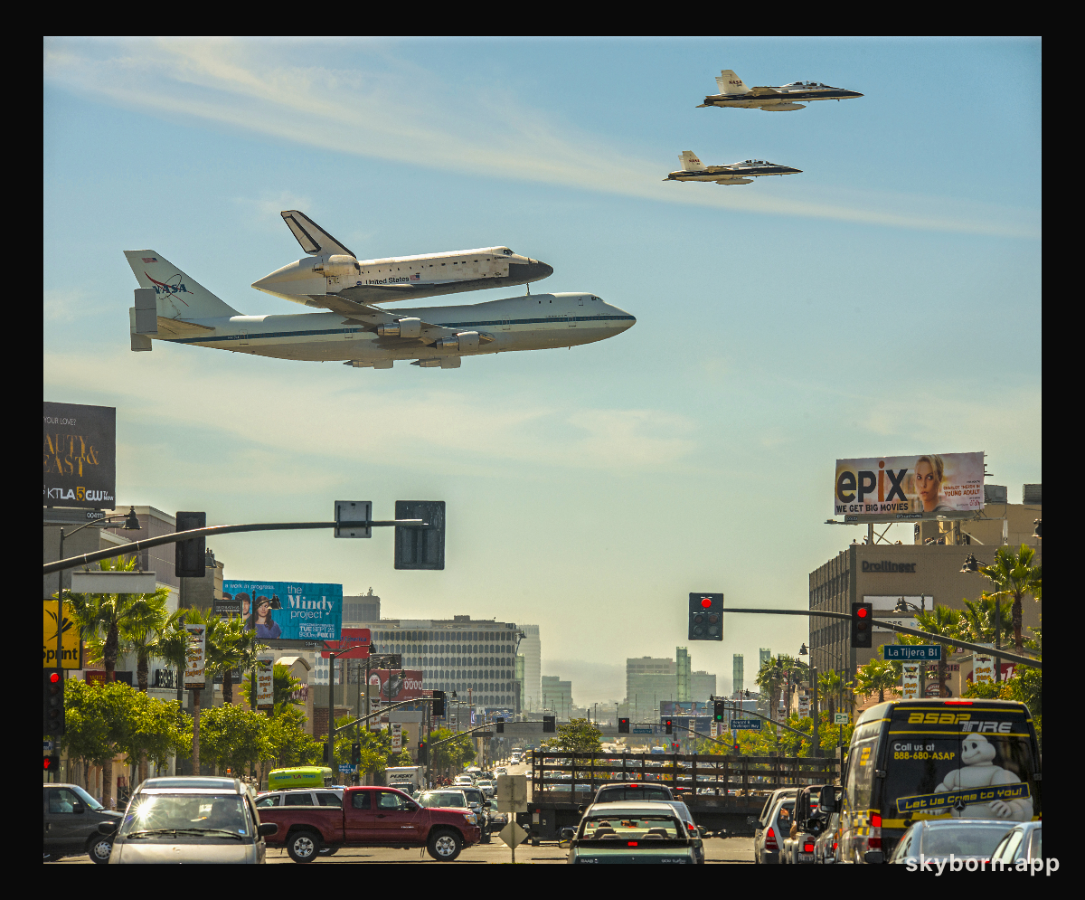 A Space Shuttle Over Los Angeles