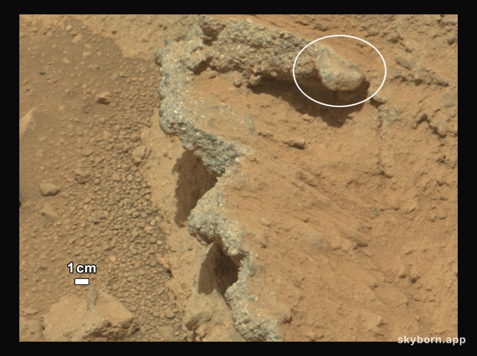 An Ancient Stream Bank on Mars