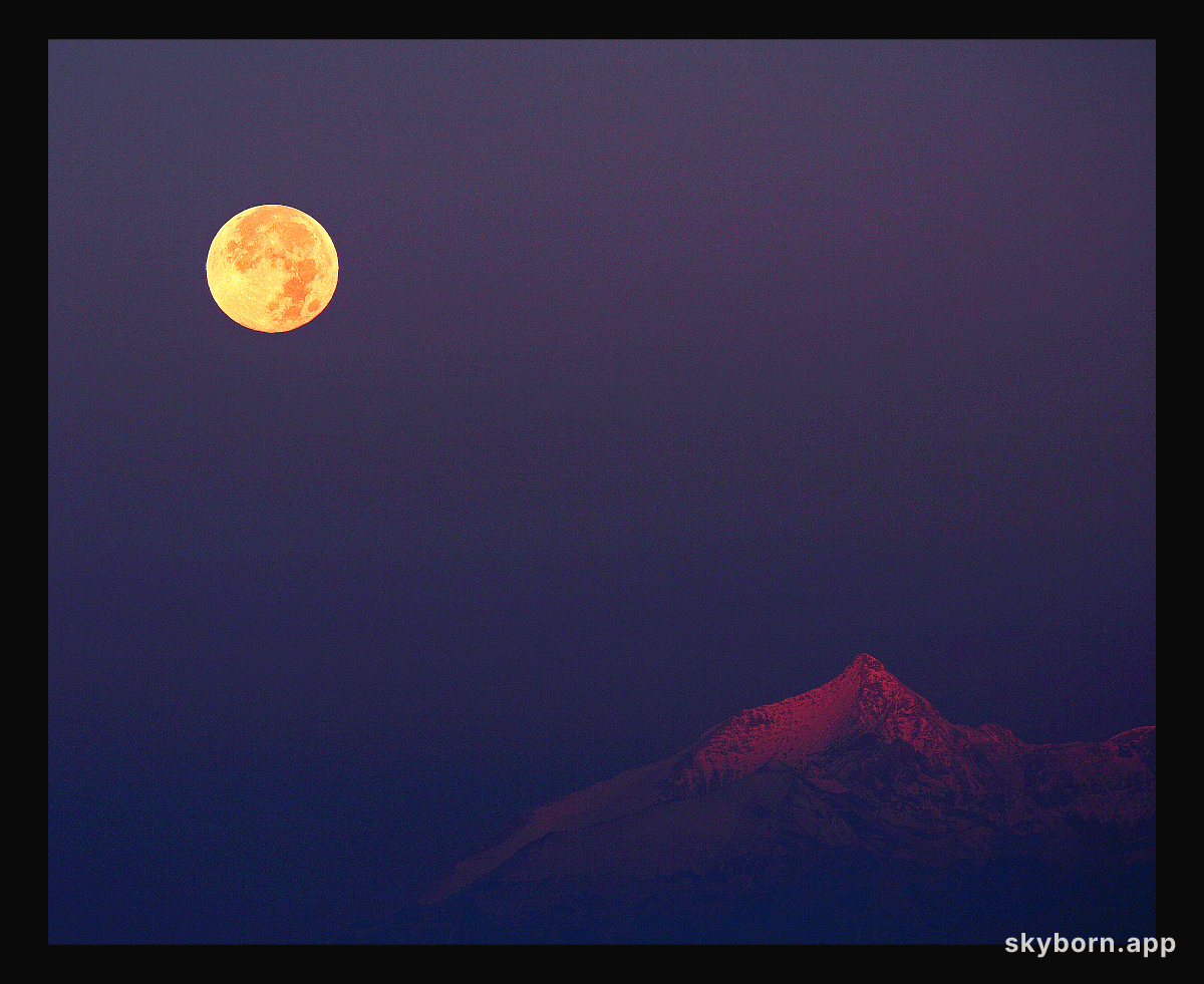 Hunter's Moon over the Alps