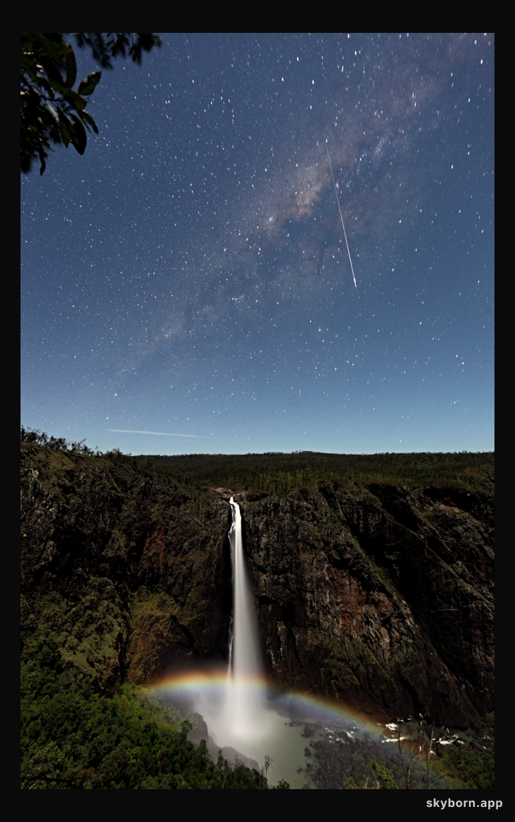 Meteor and Moonbow over Wallaman Falls