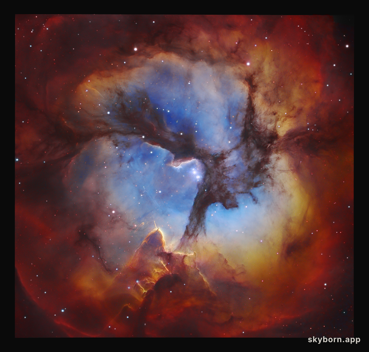 In the Center of the Trifid Nebula